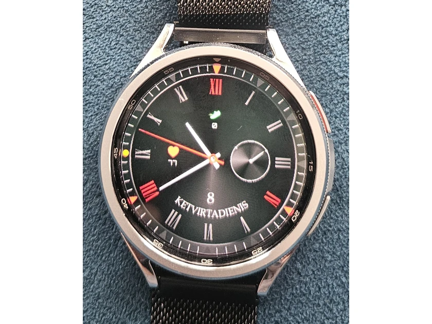 Samsung Watch6 Classic 47mm – eSIM ir vandeniui atsparus||Samsung Galaxy Watch6 Classic 47mm su pilnu komplektu||Samsung Watch6 Classic 47mm – galinga baterija ir NFC||Galaxy Watch6 Classic 47mm – visa sensorų įvairovė||Samsung Watch6 Classic 47mm – Bluetooth 5.3 ir Wi-Fi||Samsung Galaxy Watch6 Classic 47mm – puiki būklė||Samsung Watch6 Classic 47mm – originalus pakrovėjas ir dėžutė